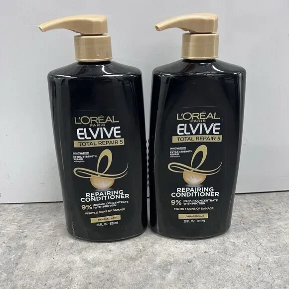 L'Oreal ELVIVE Repairing Conditioner with Pump - 28 fl oz - LOT OF 2 - Picture 1 of 2